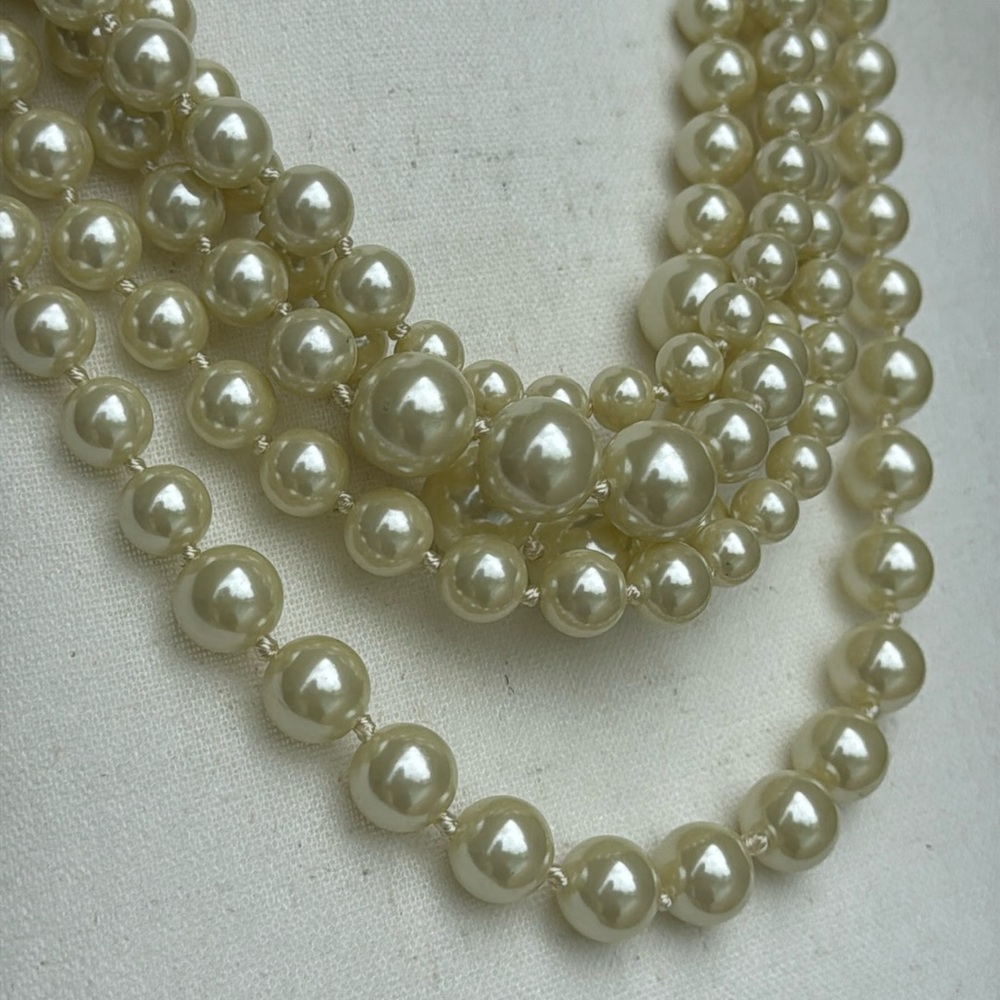 J. Crew 5 strand faux pearl necklace. - Picture 3 of 6